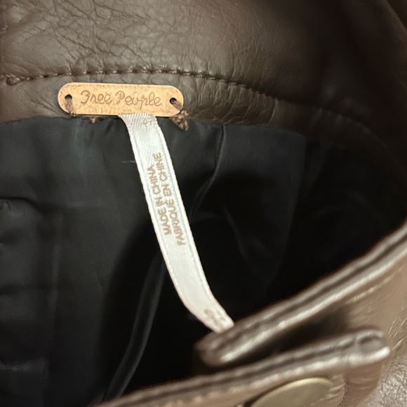 Free People vegan leather mini skirt - Picture 7 of 8